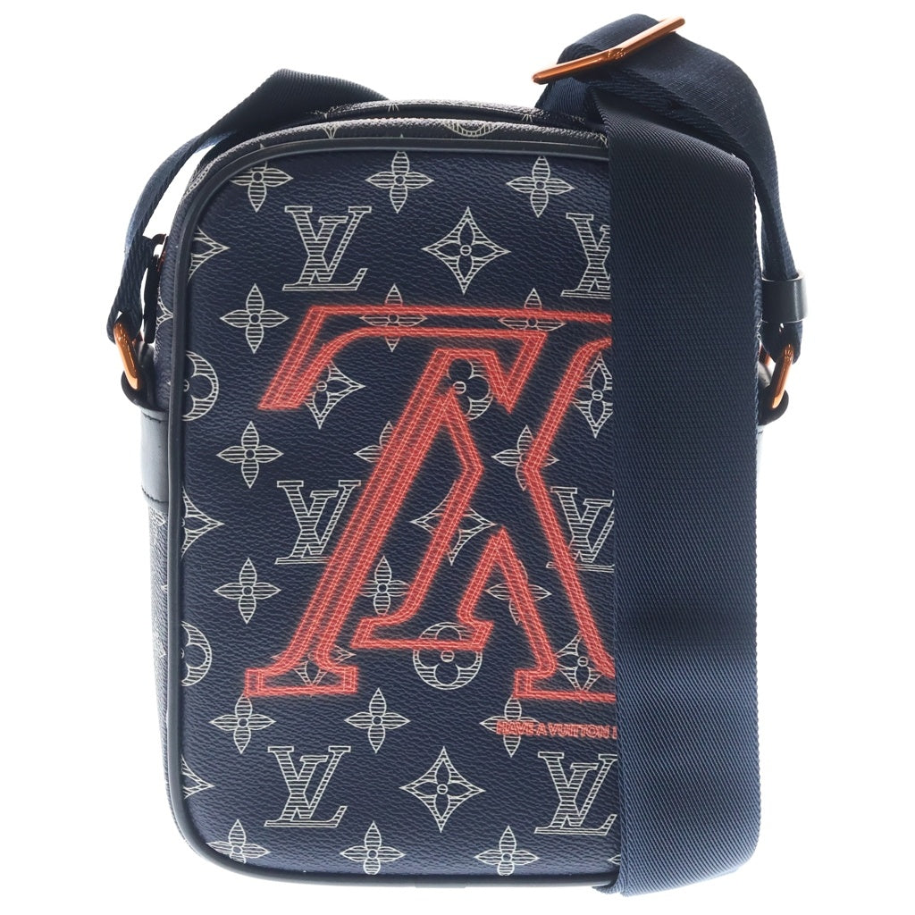 LOUIS VUITTON(ルイヴィトン) モノグラムインク ダヌーブ ショルダーバッグ ミニバッグ ネイビー M43678 オレンジ金具