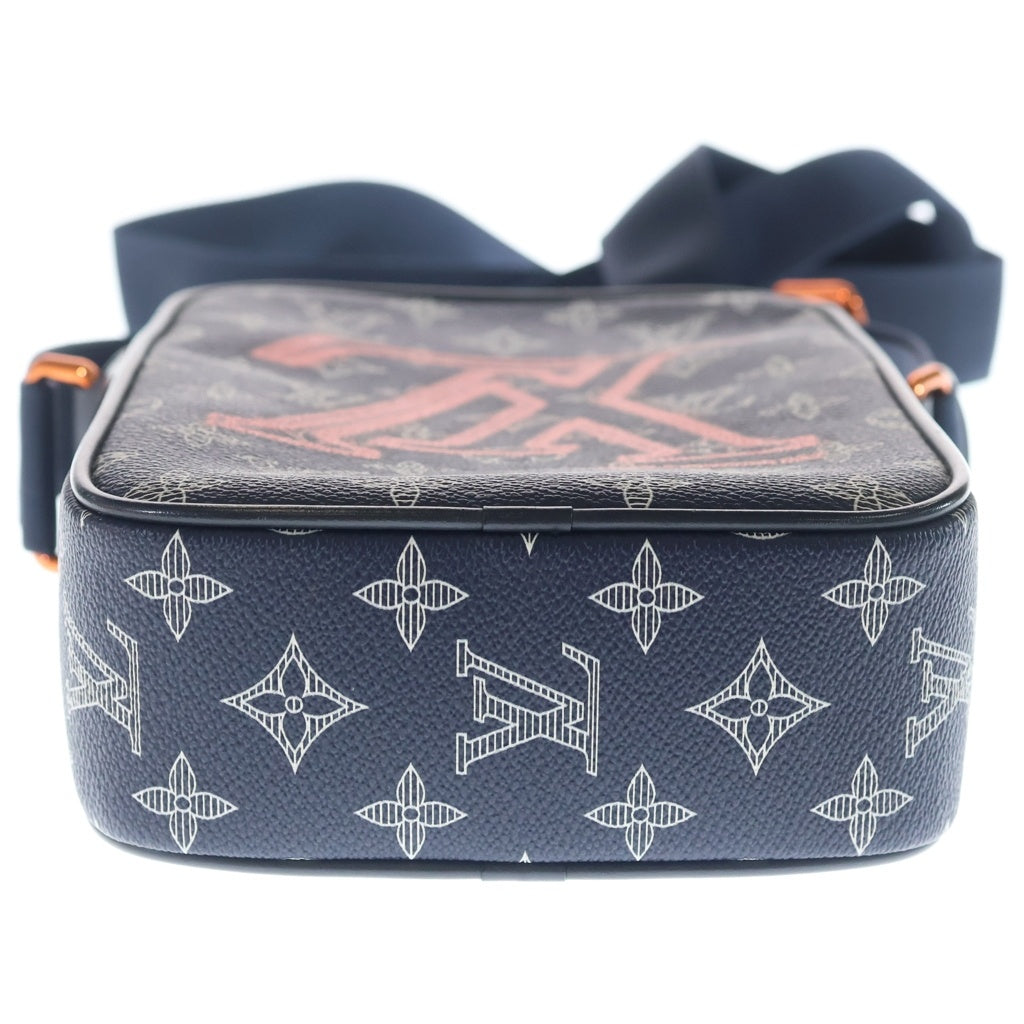 LOUIS VUITTON(ルイヴィトン) モノグラムインク ダヌーブ ショルダーバッグ ミニバッグ ネイビー M43678 オレンジ金具