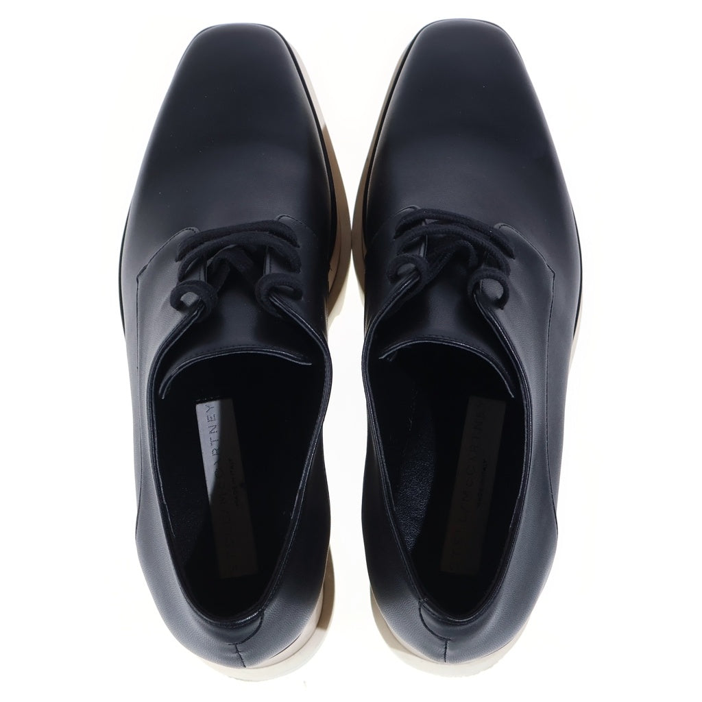 STELLA McCARTNEY(ステラマッカートニー) エリス シャークソール プラットフォーム 厚底 レースアップ シューズ ブラック レディース 363997