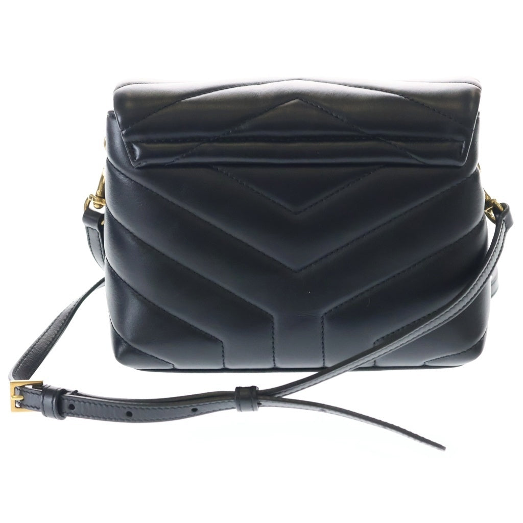 SAINT LAURENT PARIS(サンローランパリ) ルル トイ レザー チェーンショルダーバッグ ブラック 678401 ゴールド金具 レディース