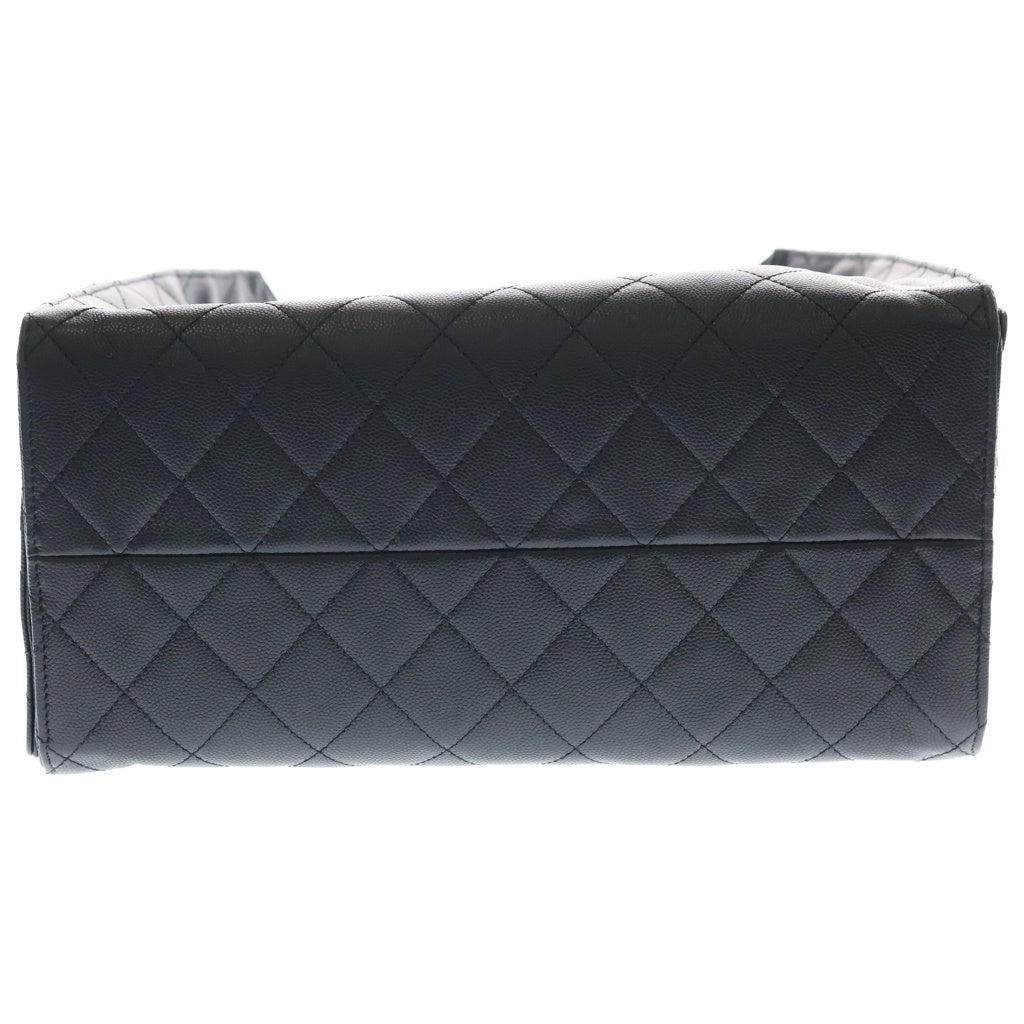 CHANEL(シャネル) シャネル25 ミディアム ブラック キャビアスキン レザー AS5311 ゴールド金具 レディース