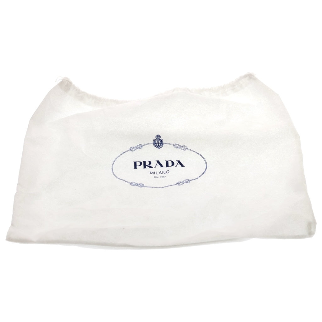 PRADA(プラダ) デュエット バゲットバッグ 黒 レザー 1BH038 レディース