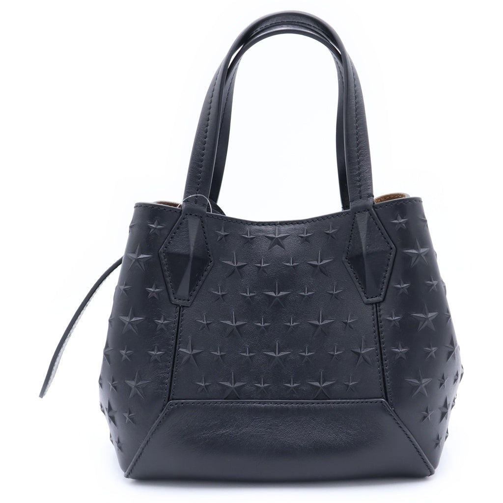JIMMY CHOO ハンドバッグ レザー ブラック 美品！ 【公式通販】