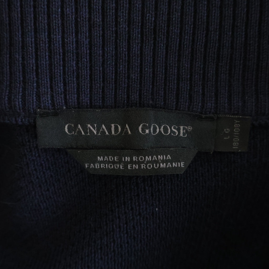 CANADA GOOSE(カナダグース) ハイブリッジ ニット切り替え ダウン ベスト ネイビー 6829M
