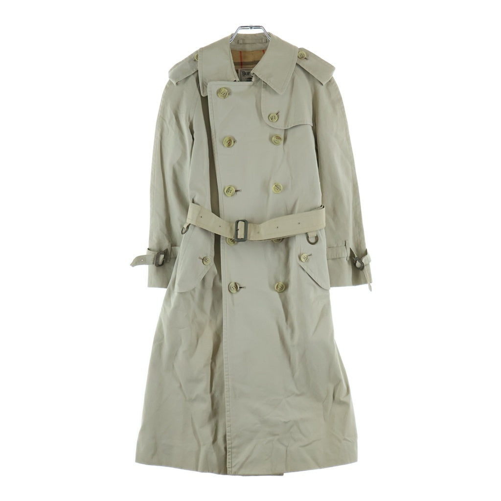 BURBERRY(バーバリー) 裏地ノバチェック総柄 コットン ダブルブレスト トレンチコート ベージュ