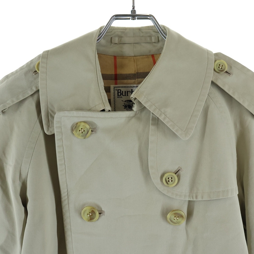 BURBERRY(バーバリー) 裏地ノバチェック総柄 コットン ダブルブレスト トレンチコート ベージュ