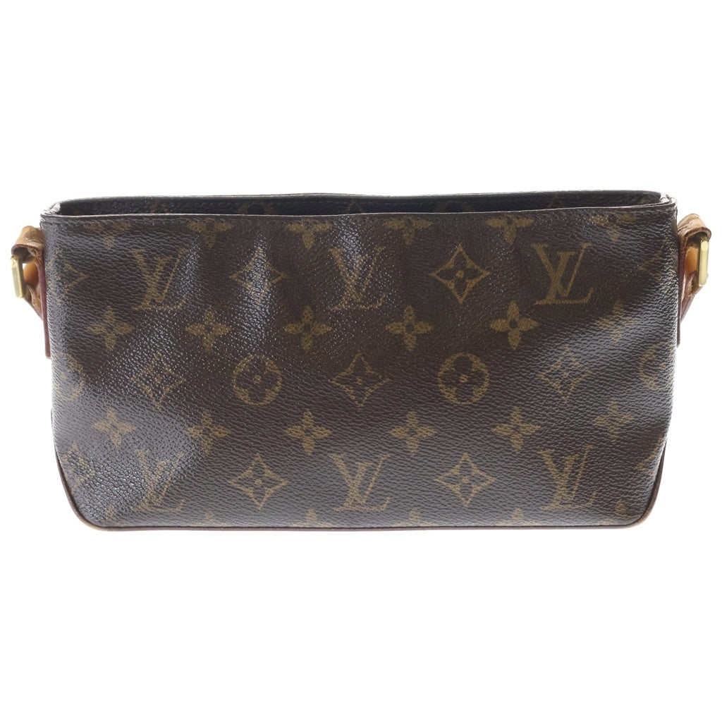 LOUIS VUITTON(ルイヴィトン) モノグラム トロター ショルダーバッグ ミニバッグ ブラウン レザー×PVC M51855 ゴールド金具