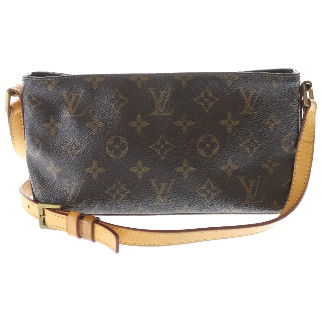LOUIS VUITTON(ルイヴィトン) モノグラム トロター ショルダーバッグ ミニバッグ ブラウン レザー×PVC M51855 ゴールド金具