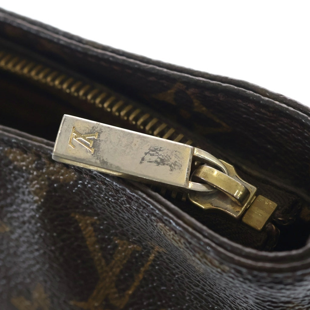 LOUIS VUITTON(ルイヴィトン) モノグラム トロター ショルダーバッグ ミニバッグ ブラウン レザー×PVC M51855 ゴールド金具