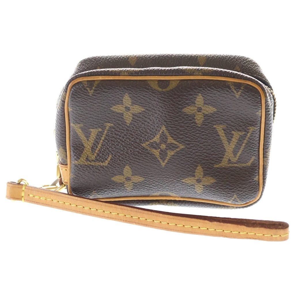 LOUIS VUITTON(ルイヴィトン) モノグラム トゥルース ワピティ ポーチ 小物入れ ケース ブラウン レザー×PVC M58030 ゴールド金具 レディース
