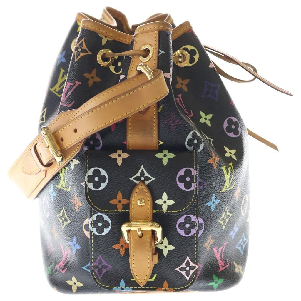 LOUIS VUITTON(ルイヴィトン) モノグラム マルチカラー プチ ノエ 2WAYバッグ ハンドバッグ ショルダーバッグ ブラウン×ブラック レザー×PVC M42230 ゴールド金具 レディース
