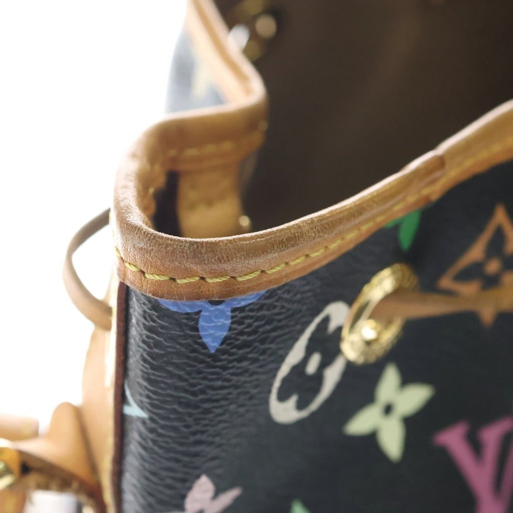 LOUIS VUITTON(ルイヴィトン) モノグラム マルチカラー プチ ノエ 2WAYバッグ ハンドバッグ ショルダーバッグ ブラウン×ブラック レザー×PVC M42230 ゴールド金具 レディース