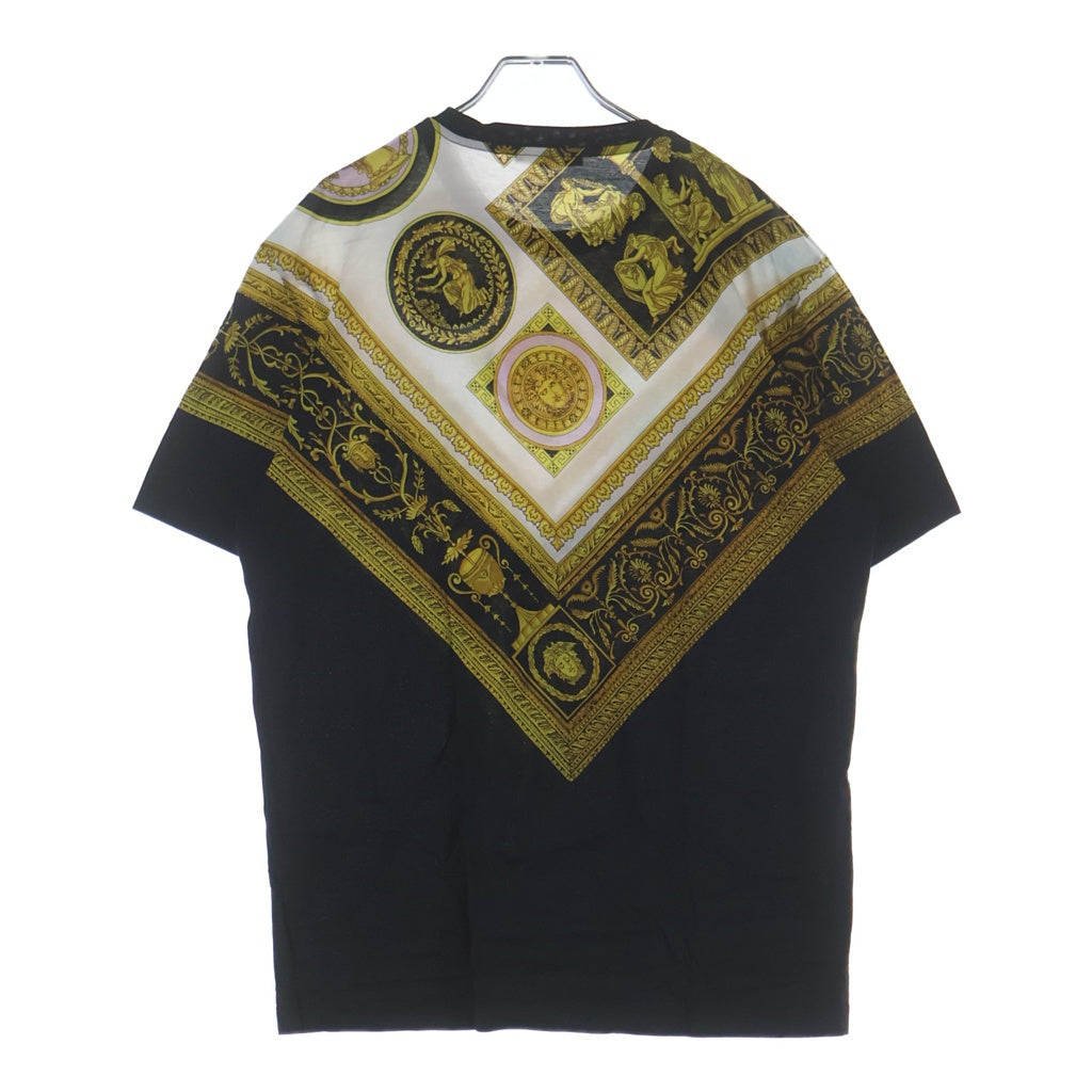 VERSACE(ヴェルサーチ) バロック総柄プリント 半袖Tシャツ カットソー ブラック