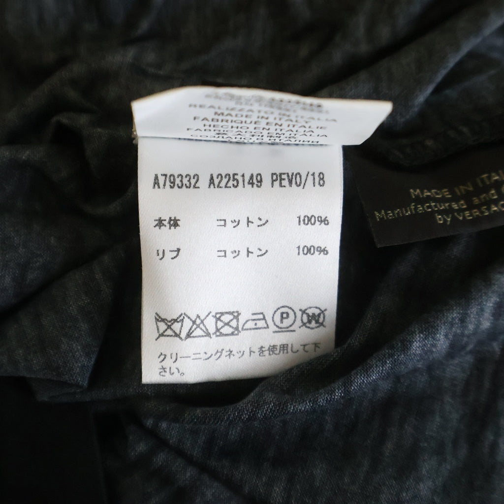 VERSACE(ヴェルサーチ) バロック総柄プリント 半袖Tシャツ カットソー ブラック