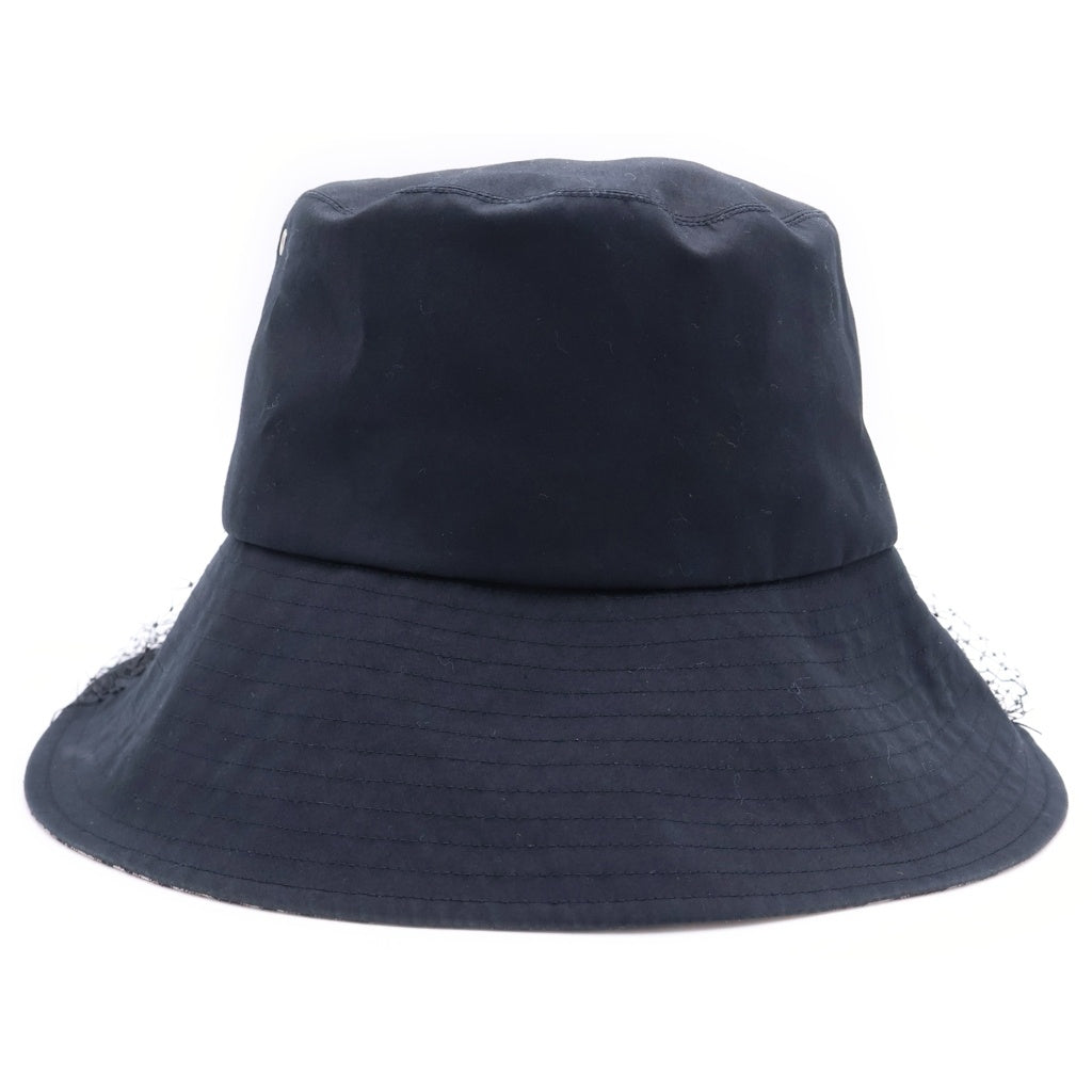 DIOR(ディオール) オブリーク レースレイヤード バケットハット 帽子 ブラック レディース 95TDD924G130