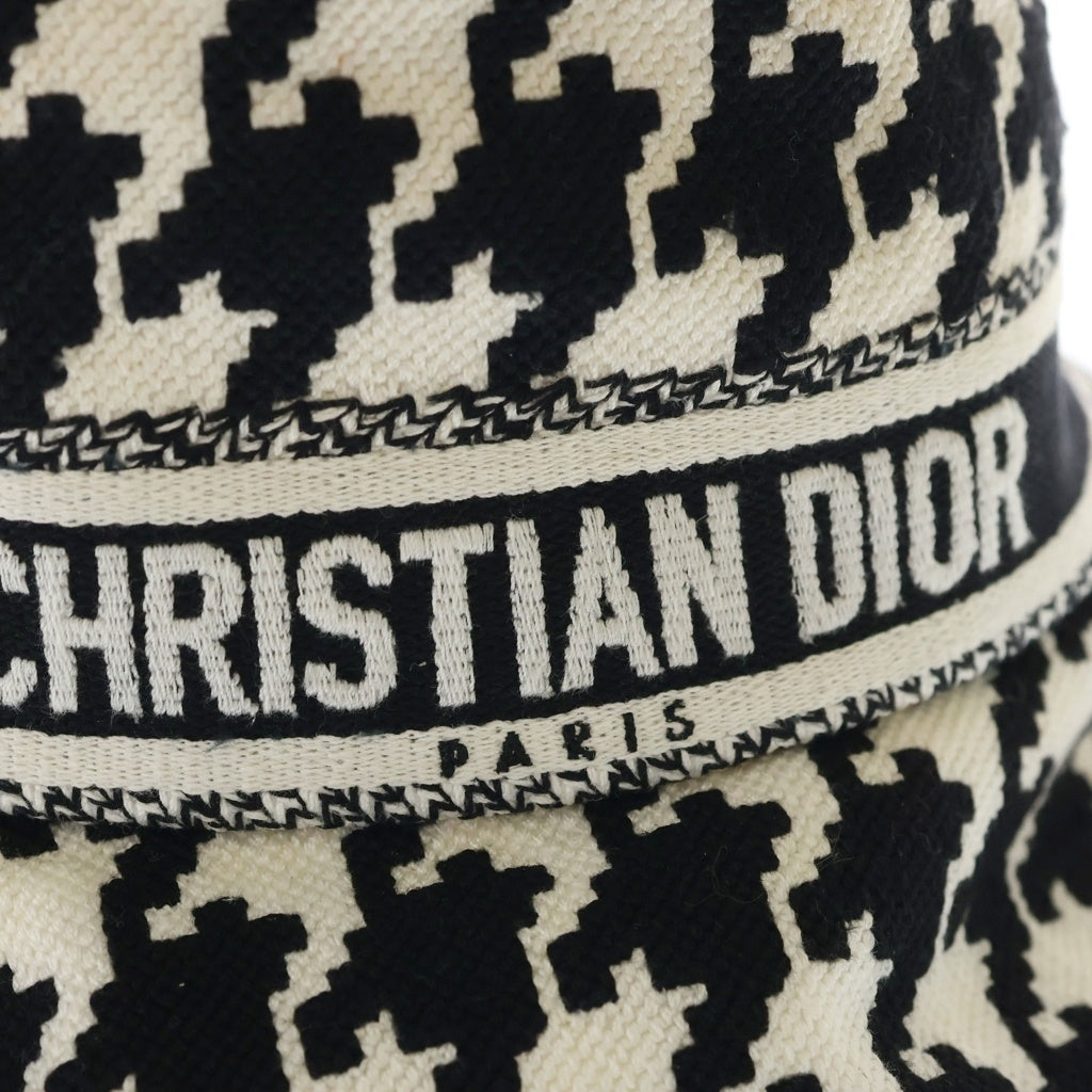 DIOR(ディオール) チェック 千鳥柄 バケットハット 帽子 ブラック/ホワイト 21PDP923X135 レディース
