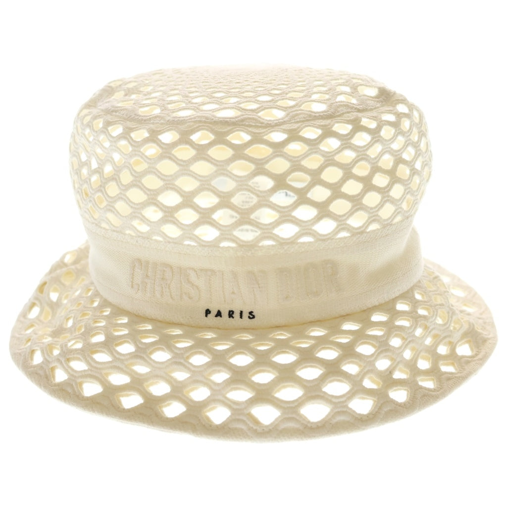 DIOR(ディオール) メッシュ ボブ バケット ハット 帽子 ホワイト 22DMH923A131 レディース