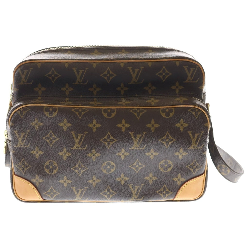 LOUIS VUITTON(ルイヴィトン) モノグラム ナイル ショルダーバッグ ブラウン レザー×PVC M45244 ゴールド金具