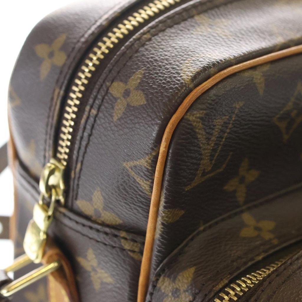 LOUIS VUITTON(ルイヴィトン) モノグラム ナイル ショルダーバッグ ブラウン レザー×PVC M45244 ゴールド金具