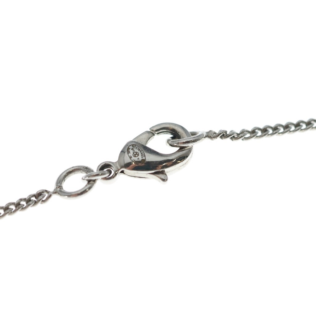 CHANEL(シャネル) ココマーク ラインストーン ネックレス ペンダント チェーン シルバー GP レディース