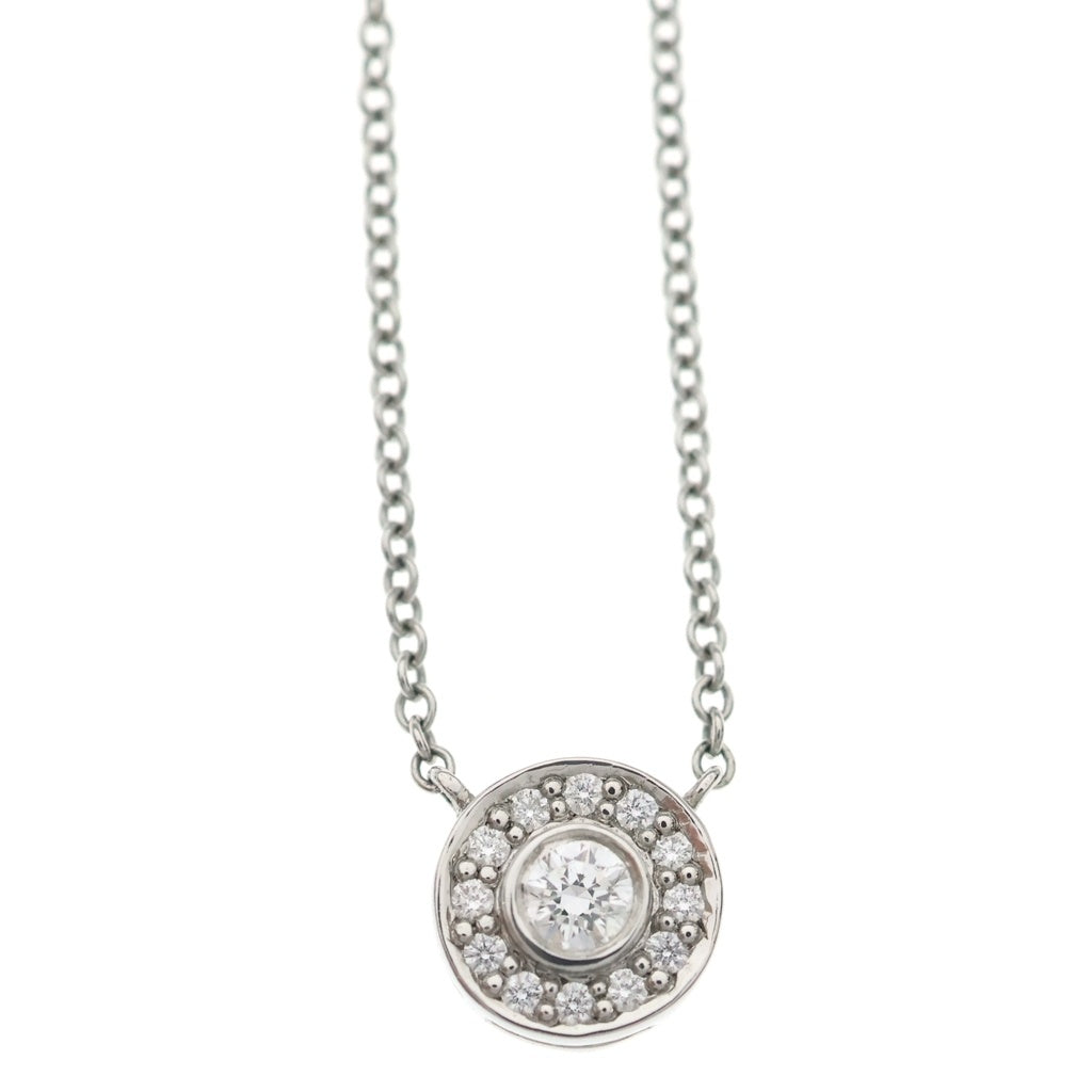 TIFFANY & Co.(ティファニー) サークレットミニ ダイヤ ネックレス ペンダント チェーン シルバー Pt950 レディース