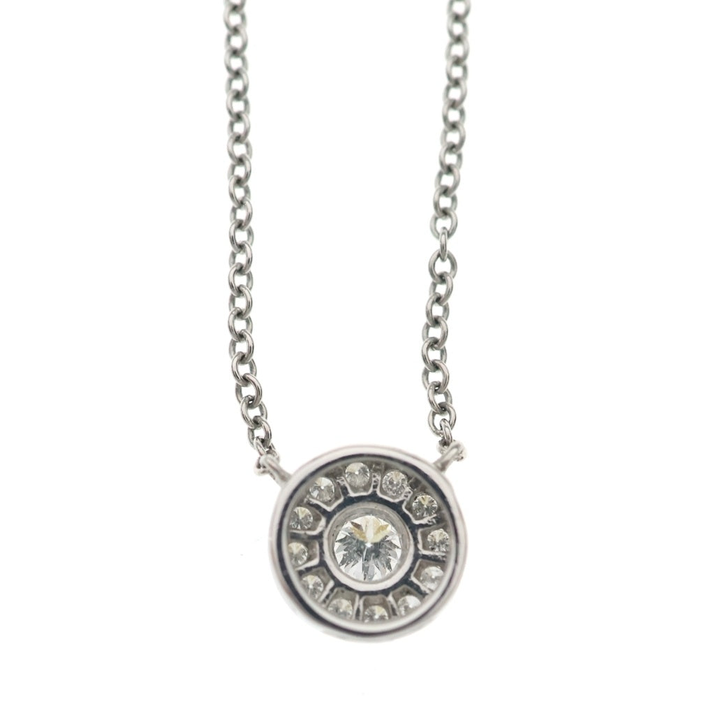 TIFFANY & Co.(ティファニー) サークレットミニ ダイヤ ネックレス ペンダント チェーン シルバー Pt950 レディース