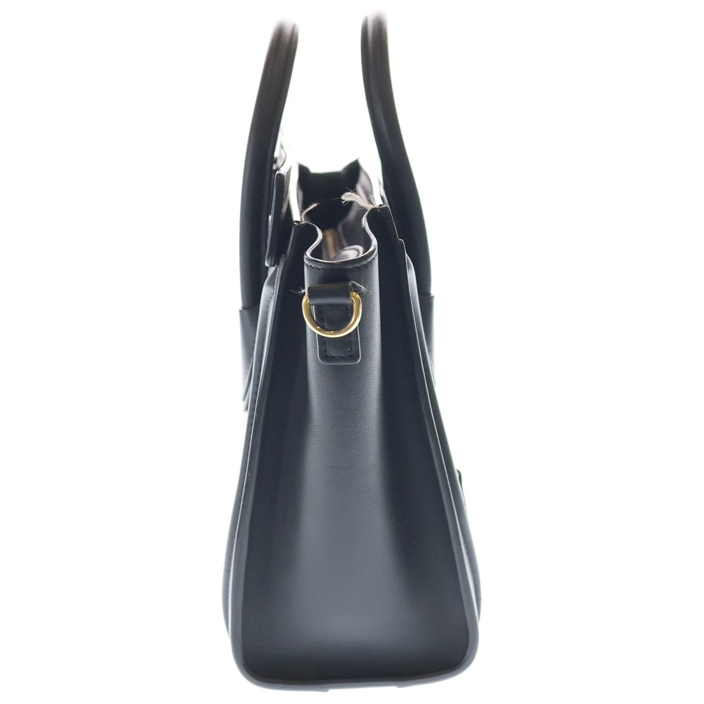 CELINE(セリーヌ) ラゲージ ナノ 2WAYバッグ ハンドバッグ ショルダーバッグ ブラック レザー ゴールド金具 レディース