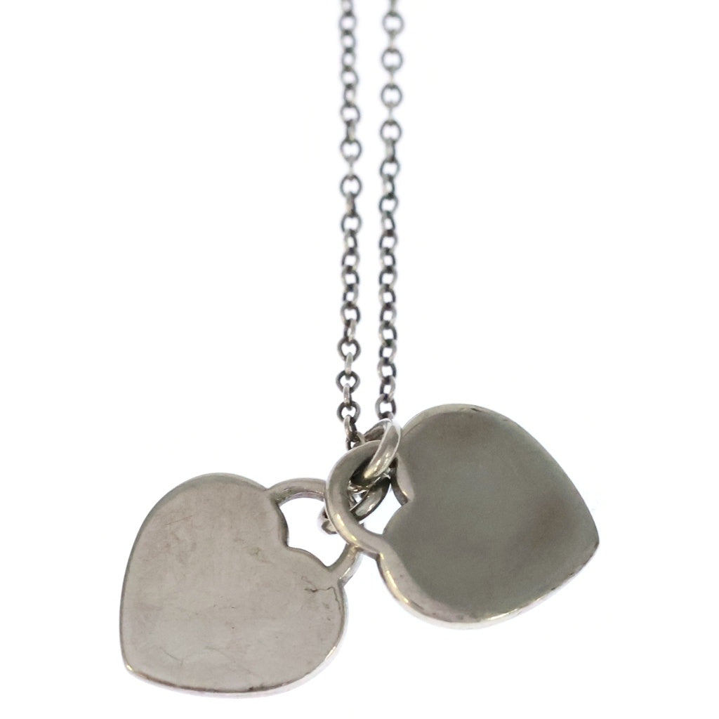 TIFFANY & Co.(ティファニー) リターントゥティファニー ミニダブルハート タグ Ag925 ネックレス ペンダント シルバー/ブルー レディース