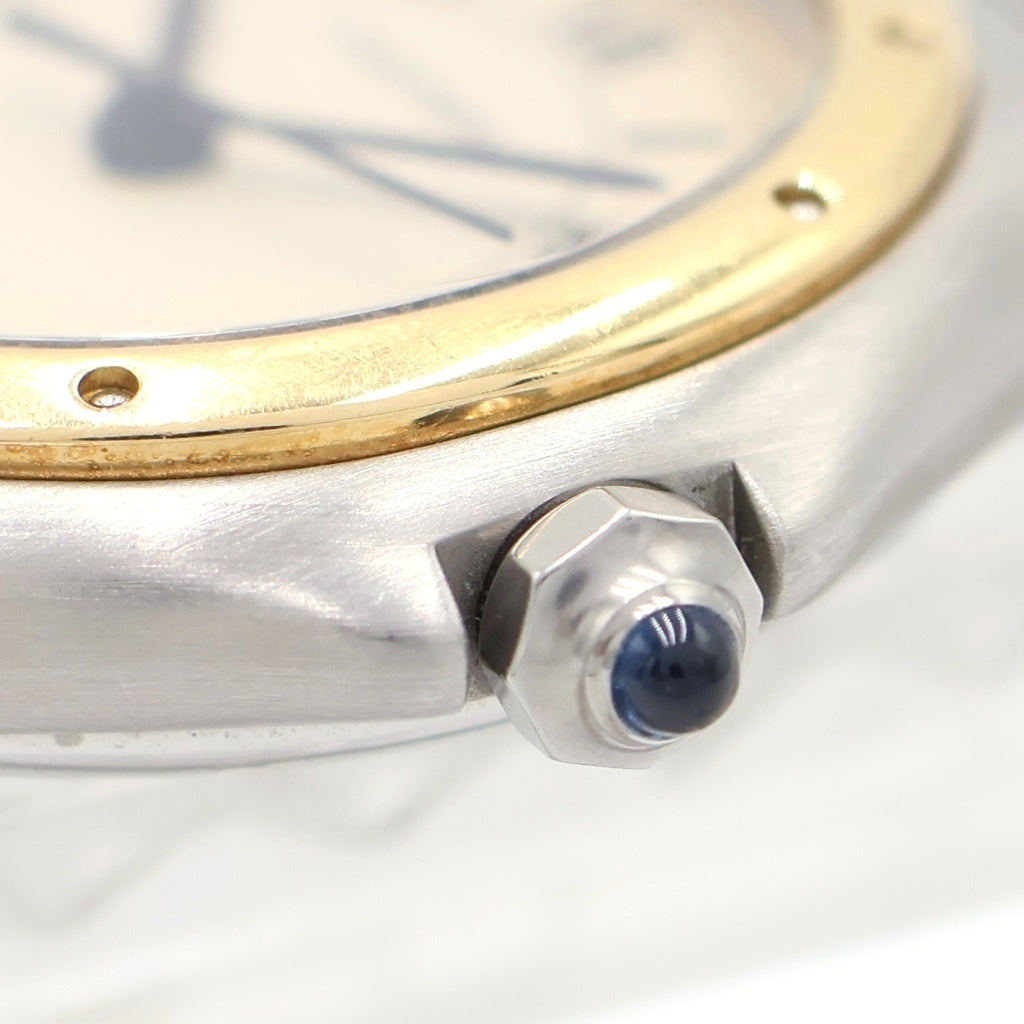 Cartier(カルティエ) パンテール クーガー SM 2ロウ 白文字盤 クォーツウォッチ 腕時計 K18YG シルバー/イエローゴールド W35005B6 レディース