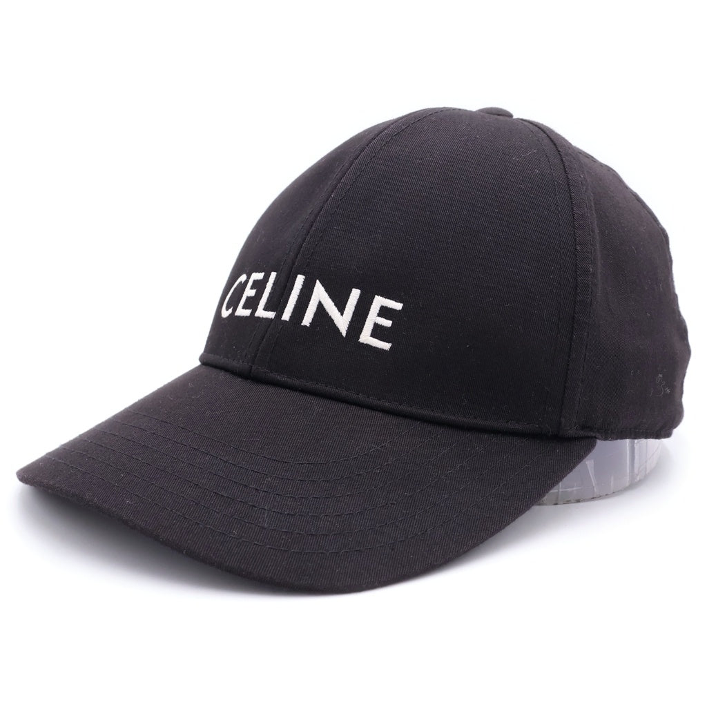 CELINE(セリーヌ) ロゴ刺繍 ベースボールキャップ 帽子 ブラック 2AUA1242N レディース
