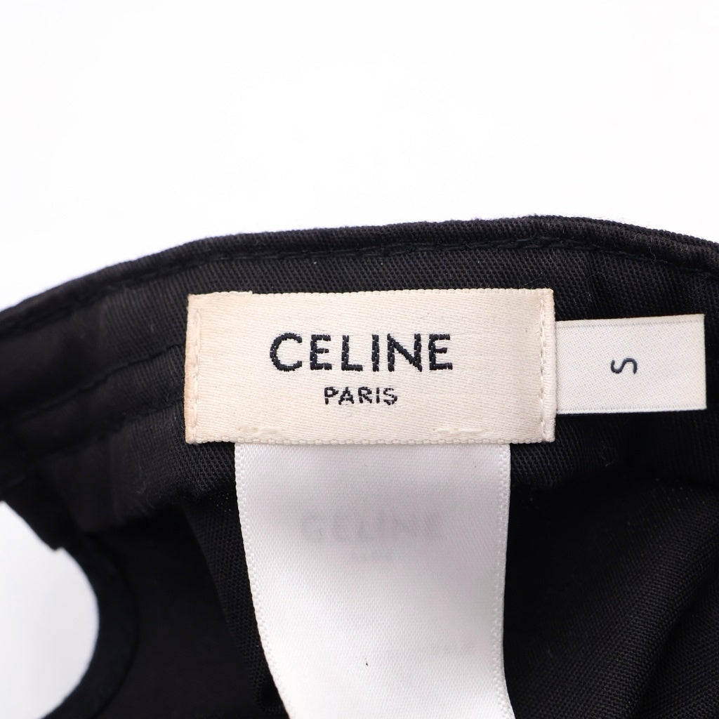 CELINE(セリーヌ) ロゴ刺繍 ベースボールキャップ 帽子 ブラック 2AUA1242N レディース