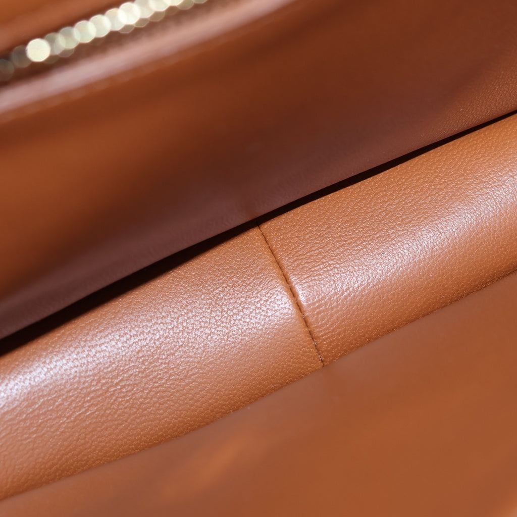 CELINE(セリーヌ) トリオンフ ティーン PVC レザー ゴールド金具 ショルダーバック ブラウン レディース