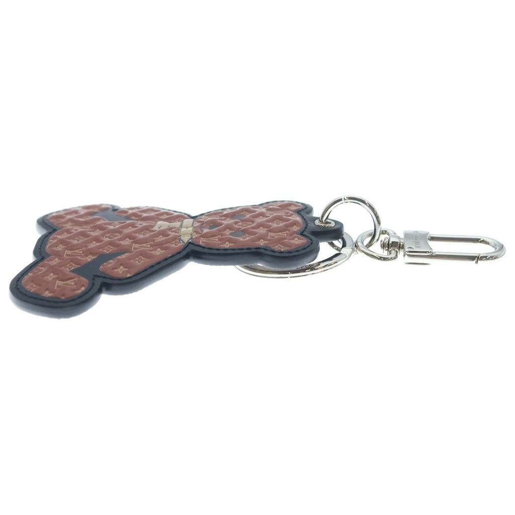 LOUIS VUITTON(ルイヴィトン) ポルト クレ・テディベア キーリング バッグチャーム キーホルダー ブラウン M00342 シルバー金具