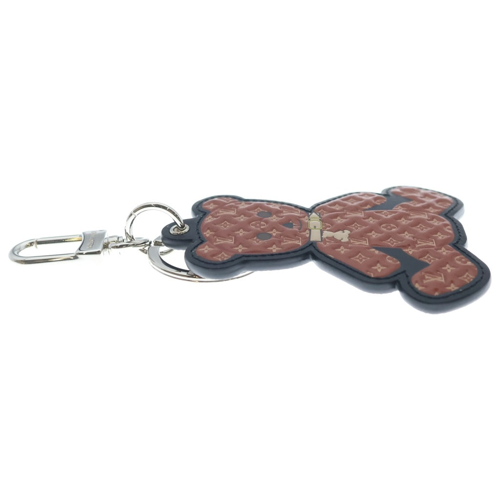 LOUIS VUITTON(ルイヴィトン) ポルト クレ・テディベア キーリング バッグチャーム キーホルダー ブラウン M00342 シルバー金具