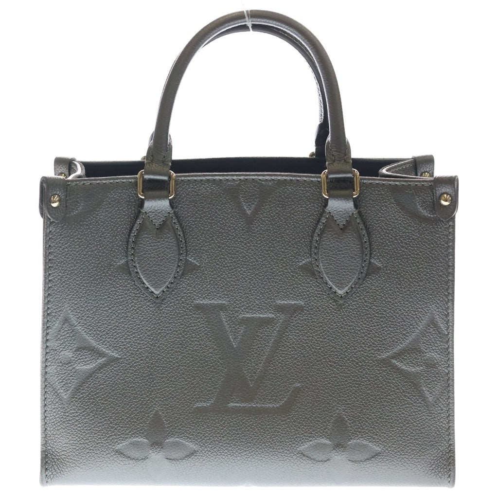 LOUIS VUITTON(ルイヴィトン) モノグラムアンプラント オンザゴーPM 2WAYバッグ ハンドバッグ ショルダーバッグ ガンメタルグレー レザー M12886 シルバー金具 レディース