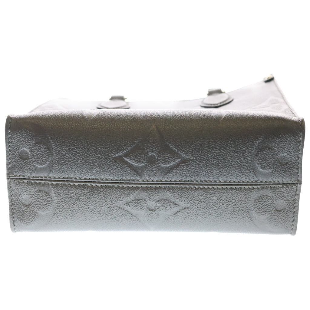 LOUIS VUITTON(ルイヴィトン) モノグラムアンプラント オンザゴーPM 2WAYバッグ ハンドバッグ ショルダーバッグ ガンメタルグレー レザー M12886 シルバー金具 レディース