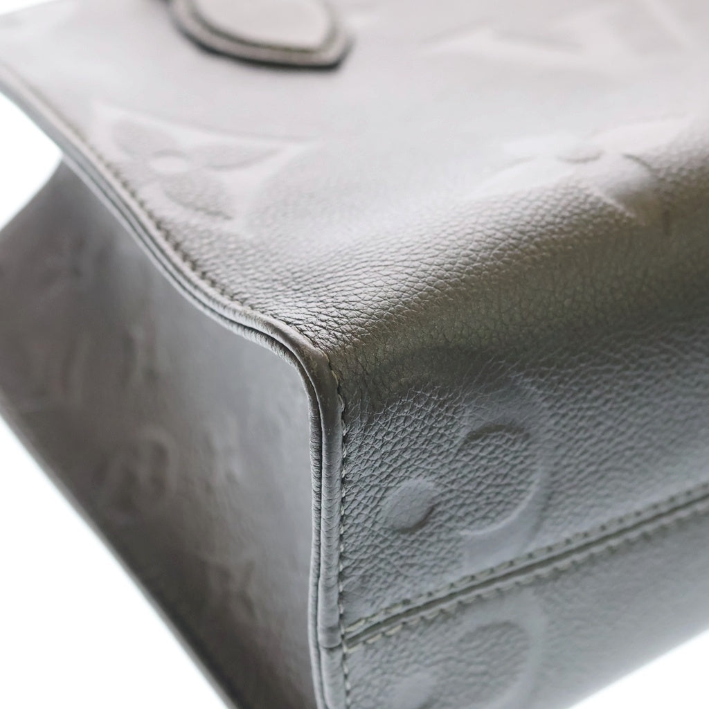 LOUIS VUITTON(ルイヴィトン) モノグラムアンプラント オンザゴーPM 2WAYバッグ ハンドバッグ ショルダーバッグ ガンメタルグレー レザー M12886 シルバー金具 レディース