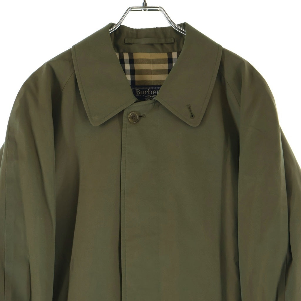 BURBERRY(バーバリー) ノヴァチェック コットン ステンカラーコート ロングコート アウター #48 カーキ