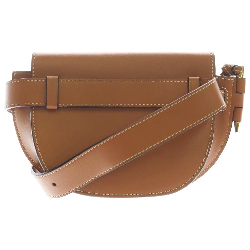 LOEWE(ロエベ) ゲートデュアルバッグ ショルダーバッグ ブラウン レザー ゴールド金具 レディース