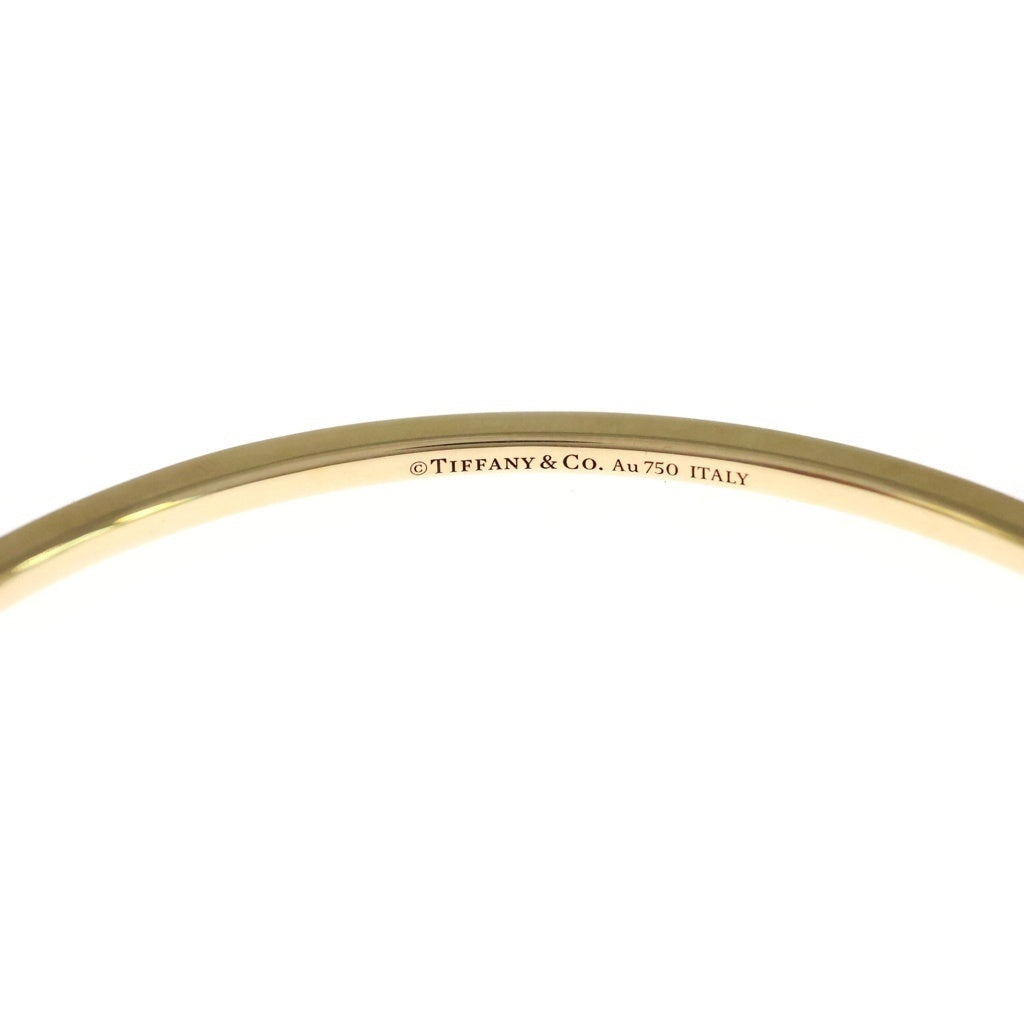 TIFFANY & Co.(ティファニー) メトロ ヒンジ バングル ブレスレット ラージ ハーフダイヤ Au750YG イエローゴールド レディース