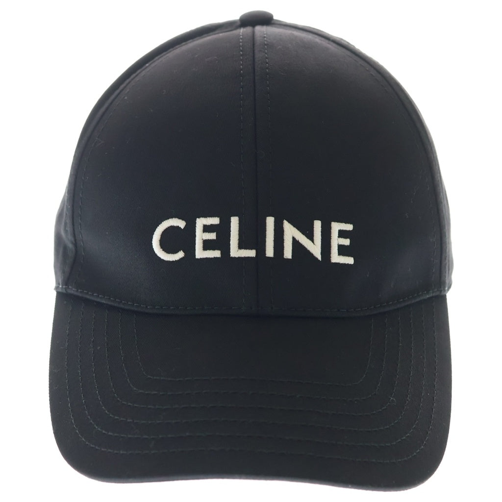 CELINE(セリーヌ) ロゴ刺繍 ベースボール キャップ 帽子 ブラック 2AUA1242N.38NO