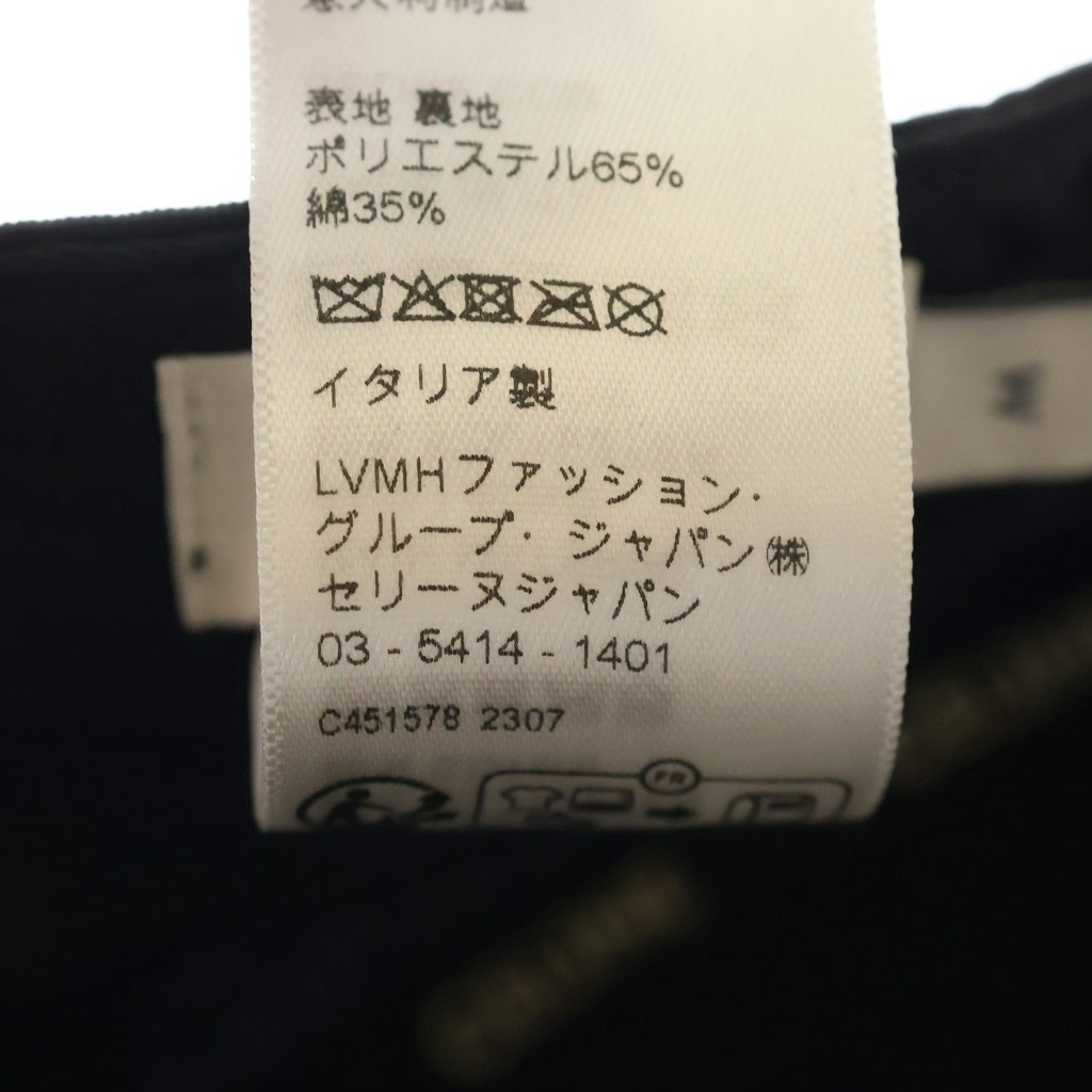 CELINE(セリーヌ) ロゴ刺繍 ベースボール キャップ 帽子 ブラック 2AUA1242N.38NO
