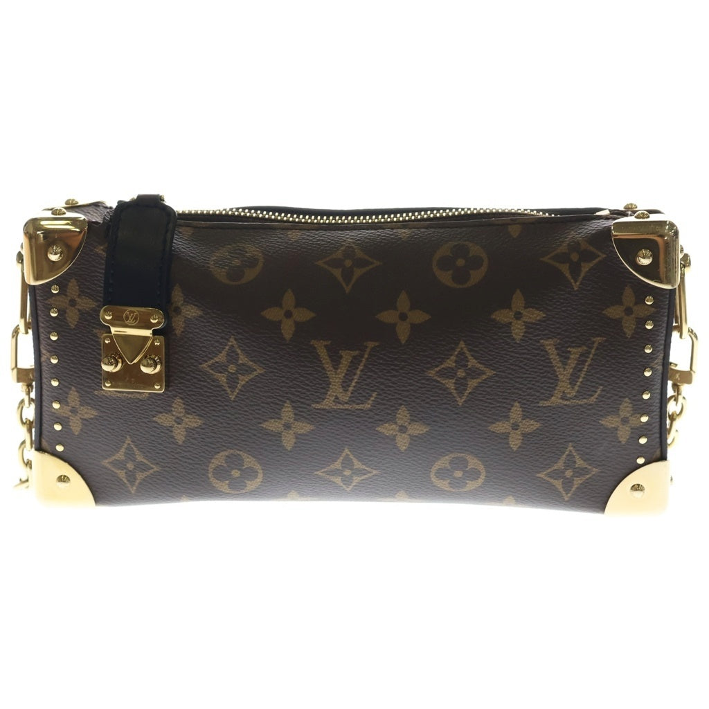 LOUIS VUITTON(ルイヴィトン) モノグラム スリムトランク 2WAYハンドバッグ ショルダーバッグ チェーンバッグ ブラウン レザー×PVC M13147 ゴールド金具 レディース