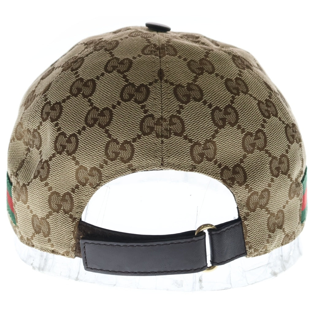 GUCCI(グッチ) GGキャンバス シェリーライン ベースボールキャップ 帽子 ポリエステル ナイロン ブラウン 200035 レディース