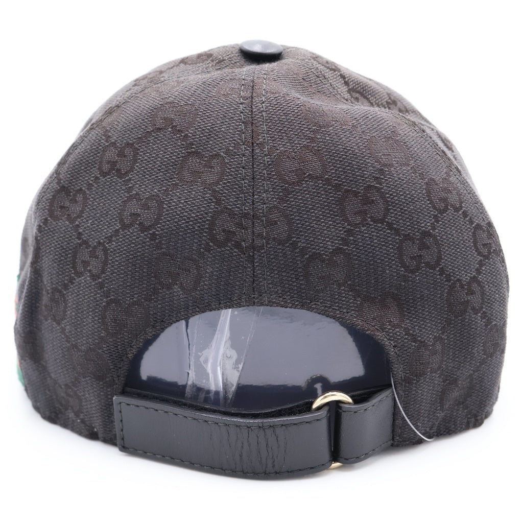 GUCCI(グッチ) GGキャンバス シェリーライン ベースボールキャップ 帽子 グレー 08.338.986