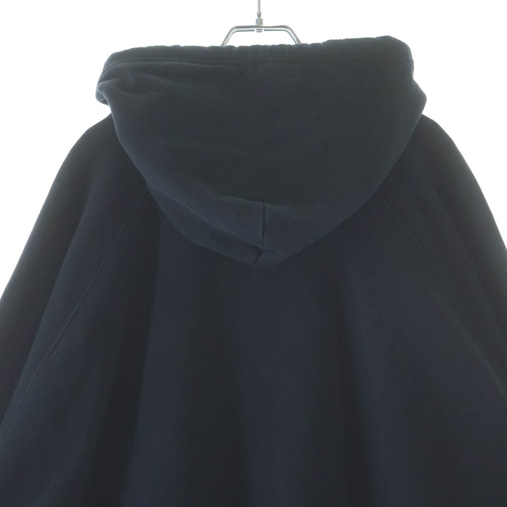 BALENCIAGA(バレンシアガ) ダメージ メタルロゴ コットン オーバーサイズパーカー フーデッド パーカー #4 ブラック 697879