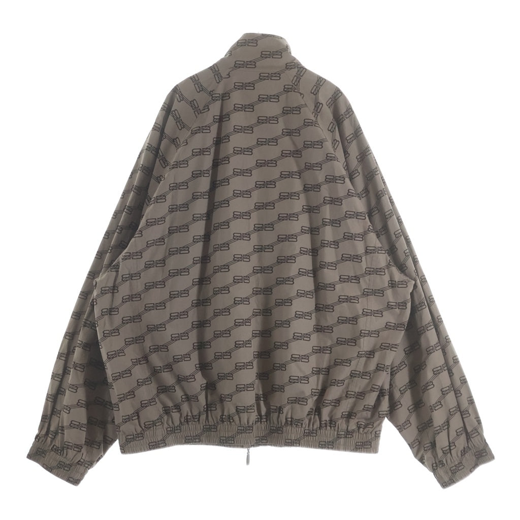 BALENCIAGA(バレンシアガ) ロゴ 総柄 コットン ジップアップジャケット ブルゾン #S ベージュ