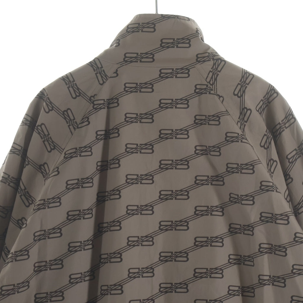 BALENCIAGA(バレンシアガ) ロゴ 総柄 コットン ジップアップジャケット ブルゾン #S ベージュ