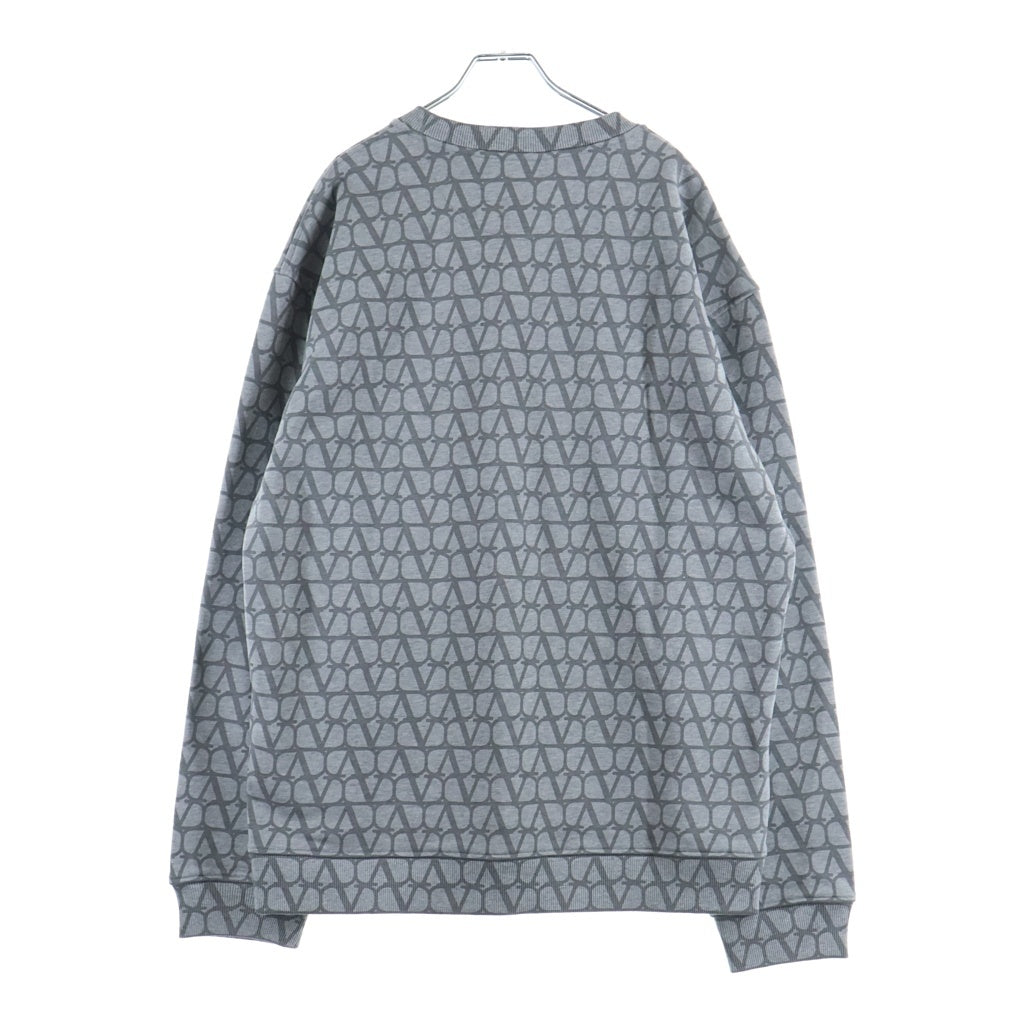 VALENTINO(ヴァレンティノ) Vロゴ 総柄 コットン トワル イコノグラフ スウェット トレーナー 長袖 トップス #XXL グレー 4V3MF26W9W1