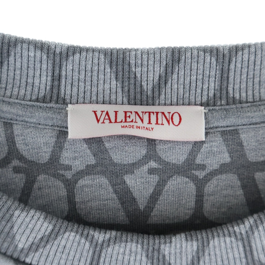 VALENTINO(ヴァレンティノ) Vロゴ 総柄 コットン トワル イコノグラフ スウェット トレーナー 長袖 トップス #XXL グレー 4V3MF26W9W1
